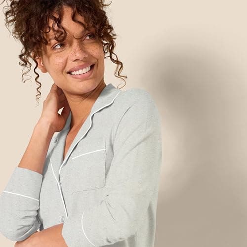 Amazon Essentials Women's Long Sleeve Cotton Modal Pajama Set, Loungewear with Full-Length Bottom thumbnail 4