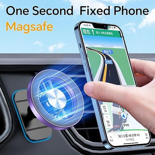 Kaistyle for Magsafe Car Mount【20 Strong Magnets】Magnetic Phone Holder for Car Phone Holder Mount Dash Mounted Holders Cell Phone Holders for Your Car Accessories for Women Men for iPhone 17 16 15 14 thumbnail 3