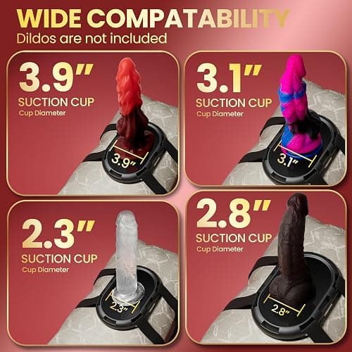Suction Cup Dildo Mount - Adjustable Sex Saddle & Sex Toys Holder for Hands-Free Play on Sex Chairs, Pillows, Towels - Strap-On Harness Dildo, Sex Furniture for Solo or Couples Play (Without Sex Toys) thumbnail 3