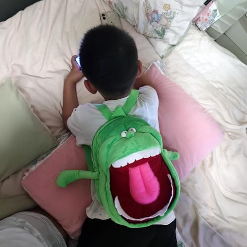 ENOMIN Ghost Slimer Bag Plush Backpack with Adjustable Straps 14-inch, Your Ghostly Companion on the Go thumbnail 5