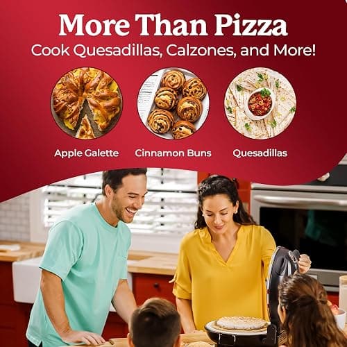 PIEZANO Crispy Crust Pizza Oven by Granitestone – 12 Inch Electric Pizza Oven Indoor Countertop Maker with Ceramic Stone Heats up to 800˚F for Stone Baked Pizzeria Style at Home As Seen on TV Products thumbnail 7
