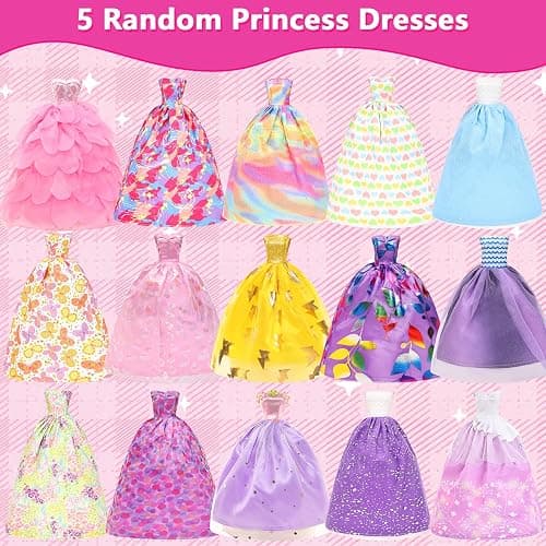 57 PCS Doll Clothes and Accessories 3 Wedding Gowns 3 Tops 3 Pants 3 Fashion Dresses 1 Evening Dresses 2 Swimsuits Bikini 6 Braces Skirt 10 Hangers 15 Shoes and 14 Accessories Toys for 11.5 inch Doll thumbnail 2