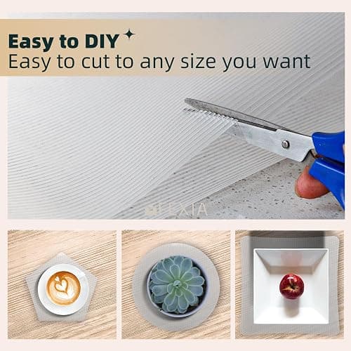 FEXIA Shelf Liners for Kitchen Cabinets Non-Slip Drawer Liner 12 Inches x 20 FT Waterproof & Oil-Proof Non Adhesive Durable Material Fridge Liner for Shelves （Clear） - Clear - 12"W x 240"L thumbnail 3