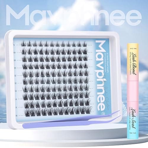 Lash Clusters Kit Wispy Cluster Eyelash Extensions Natural Individual Lashes Extension 8-16MM Short Cluster Lashes C Curl Eyelash Clusters Spikes 120 Pcs Spiky DIY Lash Kit for Everyday Wear thumbnail 9