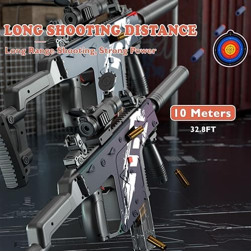 SK MISS Automatic Toy Guns for Kids, Color-changing Auto-Manual Toy Foam Blasters, Electric Shooting Games Toys, Birthday Toys for Boys Girls Teenager thumbnail 4