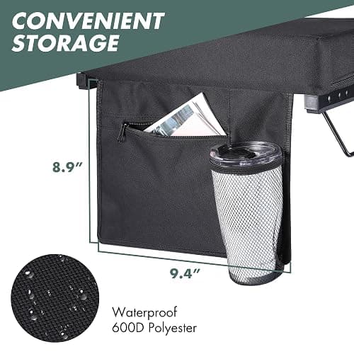 VILLEY Stadium Seats for Bleacher with Back Support, Folding Stadium Seat Cushion, Portable Bleacher Chair, Stadium Chair for Sports Events, Black thumbnail 3