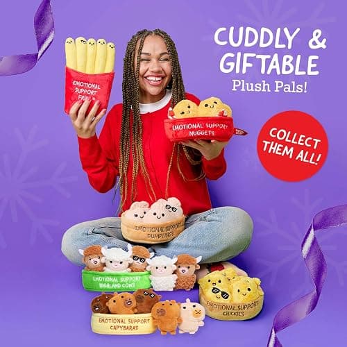 WHAT DO YOU MEME? Emotional Support Donuts by Relatable, Cuddly Stuffed Animals and Toys, Squishy Toys and Plushies, Great Ideas for Loved Ones of All Ages, Includes 5 Plushies with Carrying Basket thumbnail 4