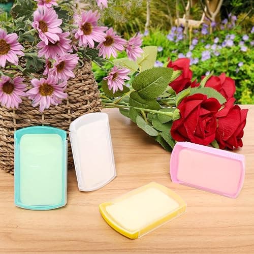 2 Boxs (100 Sheets) Hand Washing Soap Sheets for Outdoor Travel,Portable Camping Hand Soap,Hiking Washing Hand Bath Paper Soap for Travel,BBQ,Party,School,Girls(Yellow&Pink) thumbnail 7