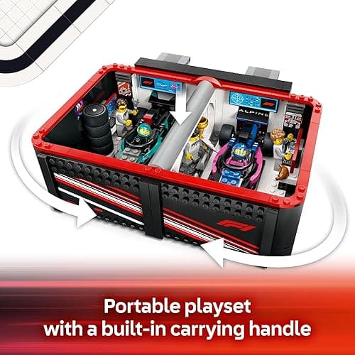 LEGO City F1 Garage & Mercedes-AMG & Alpine Cars Toy - Model Race Car Building Toy and Portable Playset for Kids, Boys and Girls, Ages 7+ - F1 Collectible for Fans - Gift Idea for Birthdays - 60444 thumbnail 3