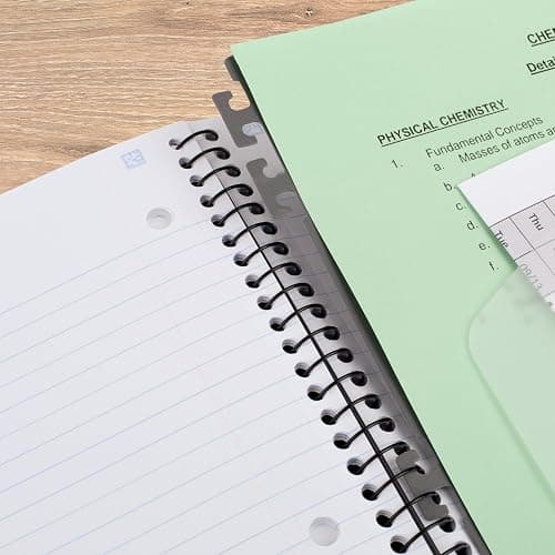 Five Star Advance Spiral Notebook + Study App, 5 Subject, College Ruled Paper, 8-1/2" x 11", 200 Sheets, Spiral Guard, Movable Tabbed Dividers, Amethyst Purple (820013G) thumbnail 5