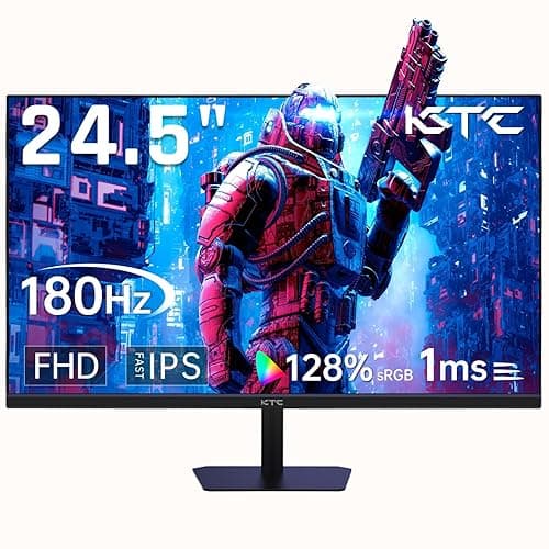 KTC 24.5'' Gaming Monitor 180Hz FHD,Fast IPS 1080P 1 ms, 128% sRGB HDR10,Freesync HDMI x 2 /DP x 1 VESA Tilt Adjustable Xbox PS5 Switch (HDMI Cable Included) thumbnail 9