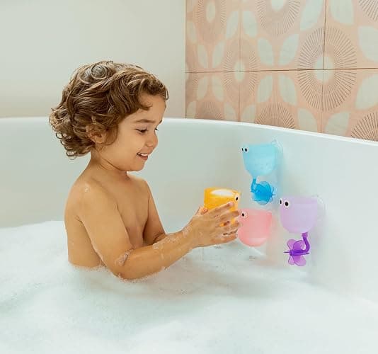 Munchkin Falls Bath Toy with Suction Cups|Multi-Colored Waterfall Bath Playset | Includes 3 Interactive Toys & 1 Pouring Cup | Fun Waterway for Tub Time thumbnail 2