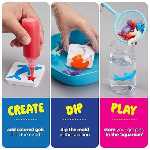 Dan&Darci Aqua Fairy Water Gel Kit for Kids - Craft for Kids - Magic Elf Toy Kits - Waters Pets - DIY Squishy Maker - Make Your Own Squishies Toys Crafts for Boys & Girls Ages 6-12 thumbnail 3
