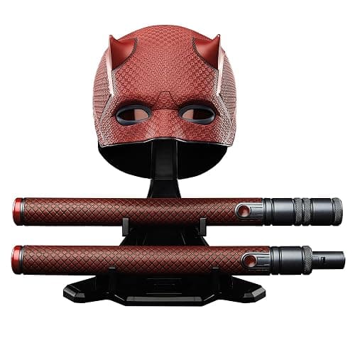 Marvel Legends Series Daredevil: Born Again Premium Roleplay Mask and Billy Club, Red | Marvel Legends Gears Daredevil Born Again Life Size Prop Replica - Daredevil Mask and Billy Club - Image 1