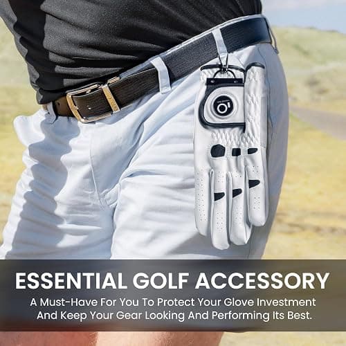 FINGER TEN Golf Glove Grabber Holder with 360° Metal Carabiner Clip 2 Pack, Universal Both Sides Grabber Keeper Strap Quick Storage Gloves, Lightweight Portable Easy Clip-On for Bags thumbnail 5