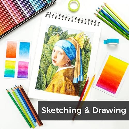 Ohuhu Colouring Pencils, 72 Blendable High Pigmentation Soft and Thick Core 4mm Oil-based Lead Coloured Pencils for Professionals Artists Adults Students Drawing Sketching Portrait - Halawa Series thumbnail 7