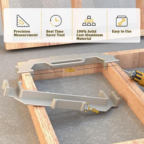 Framing Tools,16 Inch On-Center Stud Layout Tool,100% Cast Aluminum Framing Spacing Tool,Premium Wall Stud Framing Tool,Precision Measurement Jig Tool For Framing Wall thumbnail 3