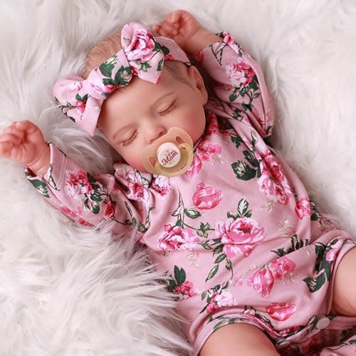 BABESIDE Lifelike Reborn Baby Dolls - Sleeping Realistic Newborn Soft Body Real Life Girl Dolls with Accessories Gifts for Kids Age 3 + & Collection, 20 inches - Image 1