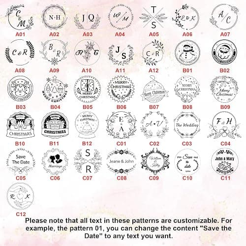 Personalized Wax Seal Stamp Custom Sealing Wax Stamp with Your Own Design Picture/Logo Customized for Wedding Invitation Wine Decoration Envelopes Christmas Gift and Graduation Gifts thumbnail 7