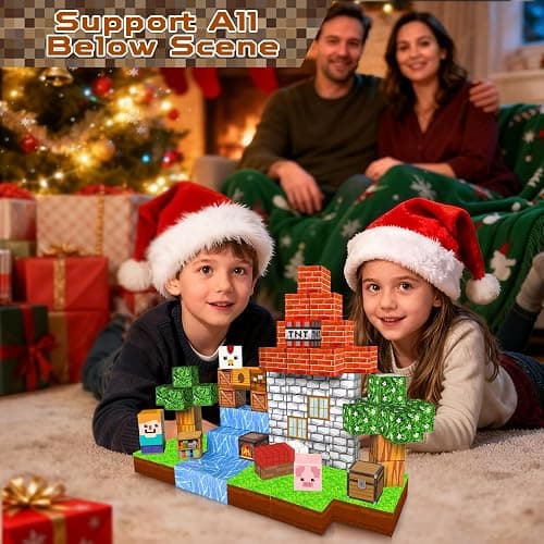 Magnetic Blocks-150PCS Grassland Magnetic Building Blocks Set, Kids Classroom Sensory Toy for Toddlers STEM Learning, Construction Stacking Toy for Kids 3+ Boys and Girls Christmas Birthday Gifts thumbnail 2