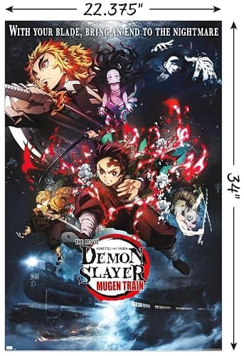Trends International Demon Slayer: Mugen Train - Collage One Sheet Wall Poster, 34L x 22.4W, Unframed Version thumbnail 3