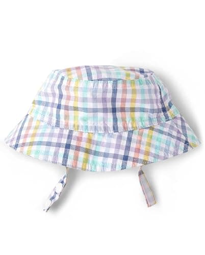 The Children's Place baby-boys And Newborn Woven Plaid Romper and Hat 2-piece Set - 0-3 Months - Multi Check Plaid thumbnail 2