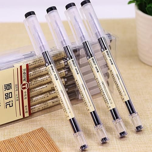 Penagic Japanese Ink Pen, 0.35 mm Fine Point, Black Gel, Extra Fine Tip, Korean School Stationery Supplies thumbnail 3
