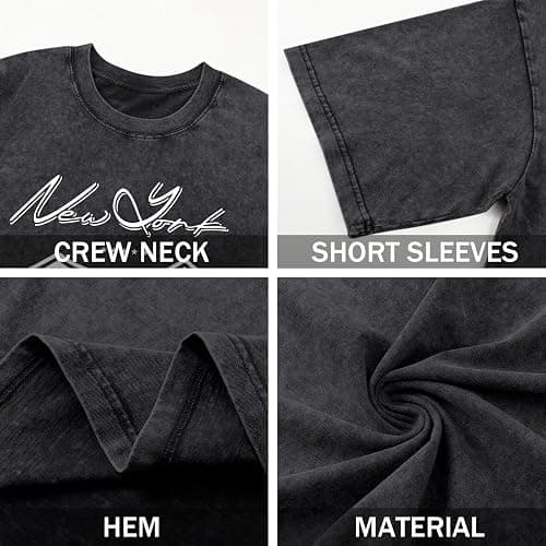 BINTEHGS Boys Graphic Tees New York Jersey Kids 96 Number Shirt Vintage Acid Wash T Shirt Short Sleeve Loose Summer Tee Shirt thumbnail 7