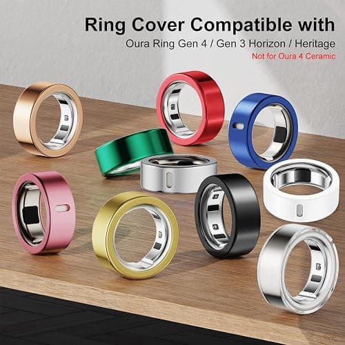 Hexasider 5 Pack Ring Cover Compatible with Oura Ring Gen 4/Oura Ring Gen 3 Horizon/Heritage, Abrasion-Resistant TPU Case for Oura Ring Protector Accessories for Oura Size 9 thumbnail 3