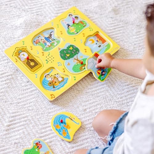 Melissa & Doug Nursery Rhymes 1 Light-Activated Sound Puzzle - 6 Pieces thumbnail 2