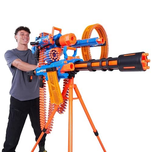 XSHOT Insanity Motorized Clip Mania Dart Blaster with 72 Darts - Air Pocket Technology, Auto Feeding Belt, Tripod & Scope, Outdoor Toy thumbnail 7