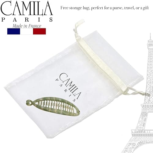 Camila Paris CP3106 4.5 inch French Banana Clip Hair Comb Classic Girls Updo Flexible Ponytail Holder Interlocking Banana Combs, Fashion Durable Styling Hair Accessories for Women, Made in France thumbnail 6