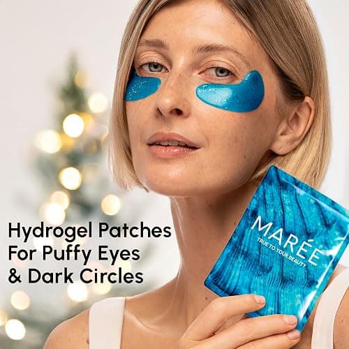 MAREE Eye Gels - Cooling Pads Under Eye Patches for Puffy Eyes and Dark Circles with Collagen & Hyaluronic Acid - Anti Wrinkles Under Eye Masks Skincare Treatment for Puffiness - Parches Para Ojeras thumbnail 2