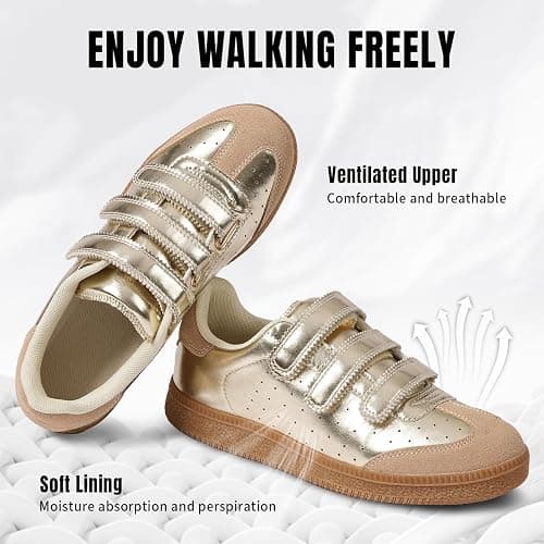 CYNLLIO Sneakers for Women Fashion Cute Tennis Shoes 2026 Leather Suede Non-Slip Walking Shoes Casual Lightweight Comfortable thumbnail 4