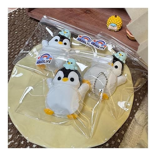 Taba Squishy Penguin,fufu squishies,Silicone Toys,Stress Relieving Fur Ball OPP Packaging GiftsSquishy Fidget Toys for Anxiety&Relaxation,Perfect Desk Accessory for Adults (Penguin) thumbnail 8