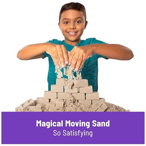 Kinetic Sand, Construction Site Folding Sandbox with 2lbs Play Sand & Toy Truck, Sensory Toys for Kids Ages 3 and up thumbnail 8
