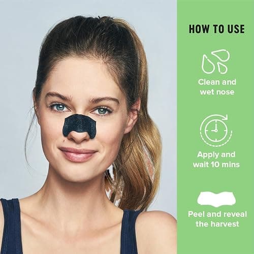 Biore Charcoal Deep Cleansing Pore Strips, Nose Strips for Blackhead Removal on Oily Skin, Features C-Bond Technology with Instant Pore Unclogging, 18 Count thumbnail 2