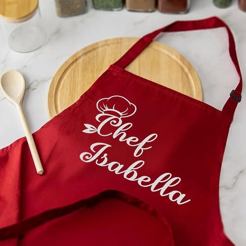7th Hill Custom Aprons for Women and Men, Personalized Chef Apron, Personalized Kitchen Apron with Pockets, Grilling & Cooking Aprons, Delantales de Cocina para Mujer, Gifts for Chefs thumbnail 2