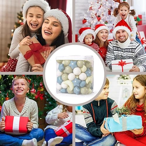 GOGOSO Ball Pit Balls Stars Moon Shapes Plastic Pitballs for Toddler Play Tent Baby Photo Props Kids Pool Water Toys Kiddie Pool Party Decor, Cream Blue+Yellow+Green+White,100PCS thumbnail 8