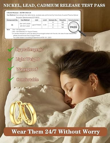Jstyle Small Gold Hoop Earrings for Women Trendy 14K Gold Plated Huggie Earrings Hypoallergenic Cartilage Earring Stacks Cute Dainty Huggie Hoops Earring Sets for Multiple Piercing thumbnail 4