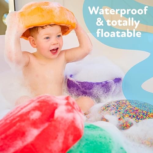 Nuby Stepping Stones StepPebbles with Balance Board - Montessori-Inspired Sensory Play - Stack, Step, & Balance Indoor & Outdoor Play - Waterproof & Holds Up to 400 lbs - Primary Colors thumbnail 6