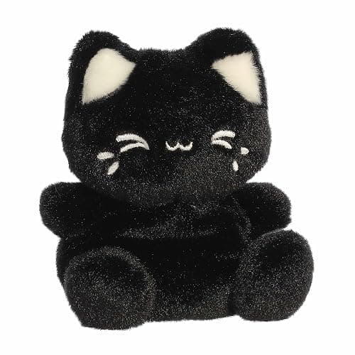 Aurora® Enchanting Tasty Peach® Meowchi Palm Pals™ Stuffed Animal - Bright & Colorful Design for Room Decor - Perfect for Adults, Kids, and Birthdays - Black Sesame 5 Inches thumbnail 2