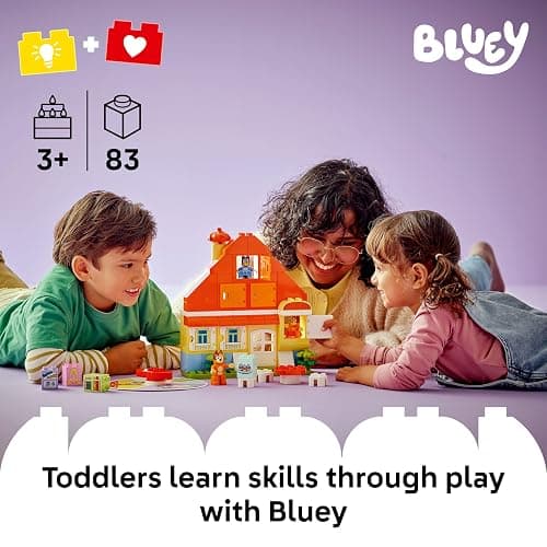 LEGO DUPLO Bluey: Bluey’s Family House with Memory Game - Toddler Toy for Kids Ages 3+ - Memory Game Playset Includes Bluey Figure - Preschool Toy Gift Idea for 3 Year Old Girls and Boys - 10459 thumbnail 2