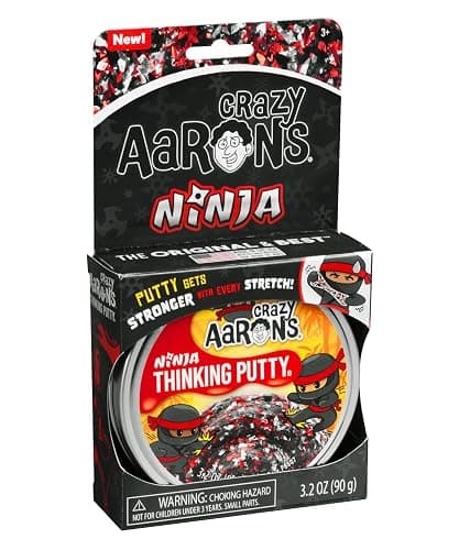 Crazy Aaron's Thinking Putty® - Ninja - Multi-Color Sensory Putty for Kids and Grown ups in a 4" Tin - Creative and Endless Fun, Stress Relief Therapy Toys, Never Dries Out - Made in USA thumbnail 6