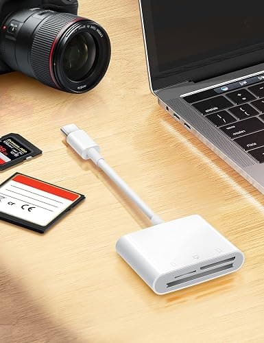 USB C SD Card Reader for iPhone 15/iPad/Mac, ChiaoPio USB C to SD CF, Type C Memory Card Adapter with Compact Flash/CF/SD/MicroSD Slots Compatible with iPad MacBook Pro/Air/Mini Mac Laptop thumbnail 4