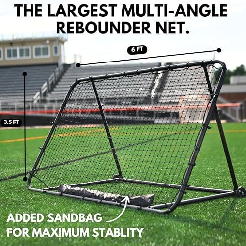 SHARK ATHLETICS Rebounder Large: 6ft x 3.5ft - Bounce Back - Return with Rebounder - Training for Backyard (Portable & Easy Setup) thumbnail 3