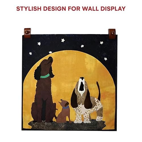 Precision Quilting Tools Quilting Supplies - Premium Wall Tapestry Hanger, Durable Large Tapestry Wall Hanging Clips with 2 Screws for Easy Display - Wood, 3.25 x 2 Inches - Dark Stain Finish thumbnail 2