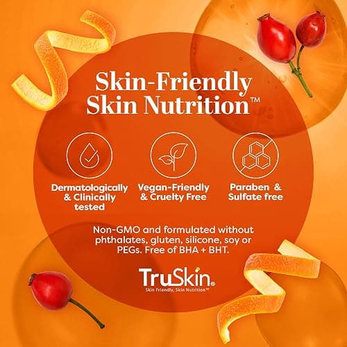 TruSkin Vitamin C Brightening Face Wash with Rosehip Oil, 5 fl oz | Vitamins C & E, Aloe Vera and MSM gently cleanse, refresh and support radiant-looking skin without over-drying thumbnail 8