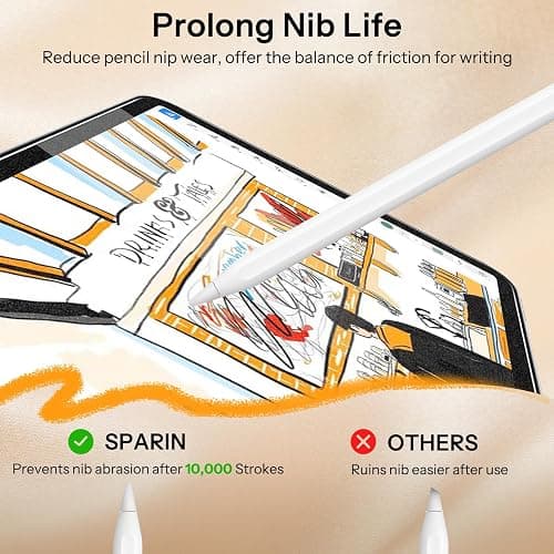 SPARIN 2 Pack Paper Glass Screen Protector for iPad A16 11th/10th Generation (11’’/10.9’’ 2025/2022),Tempered Glass with Easy Alignment Tool, Matte Anti-Glare, Write Like on Paper, Apple Pencil Support thumbnail 7