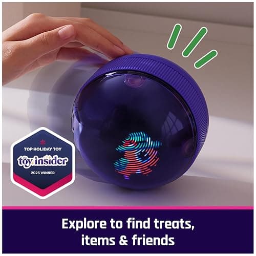 BITZEE, Hamster Ball Interactive Toy Hamster with Over 20 Hamsters Inside, Rolls & Reacts to Touch, Digital Pet Gifts & Stocking Stuffers for Kids thumbnail 3